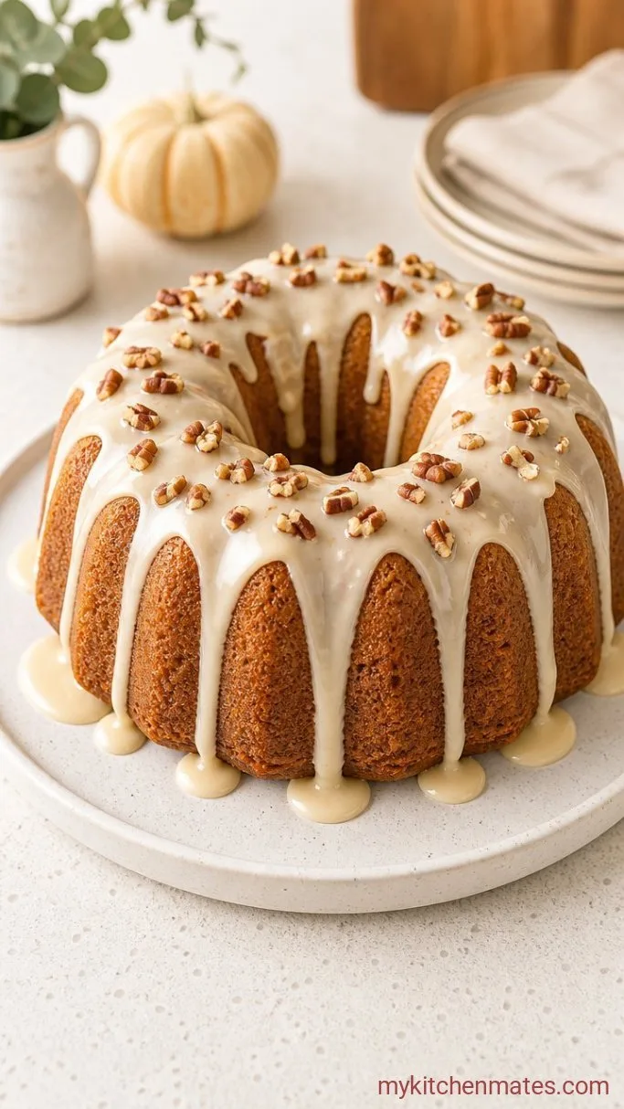 Thanksgiving Bundt Cake with Maple Cream Cheese Glaze Step 6: Drizzle and Finish the Cake