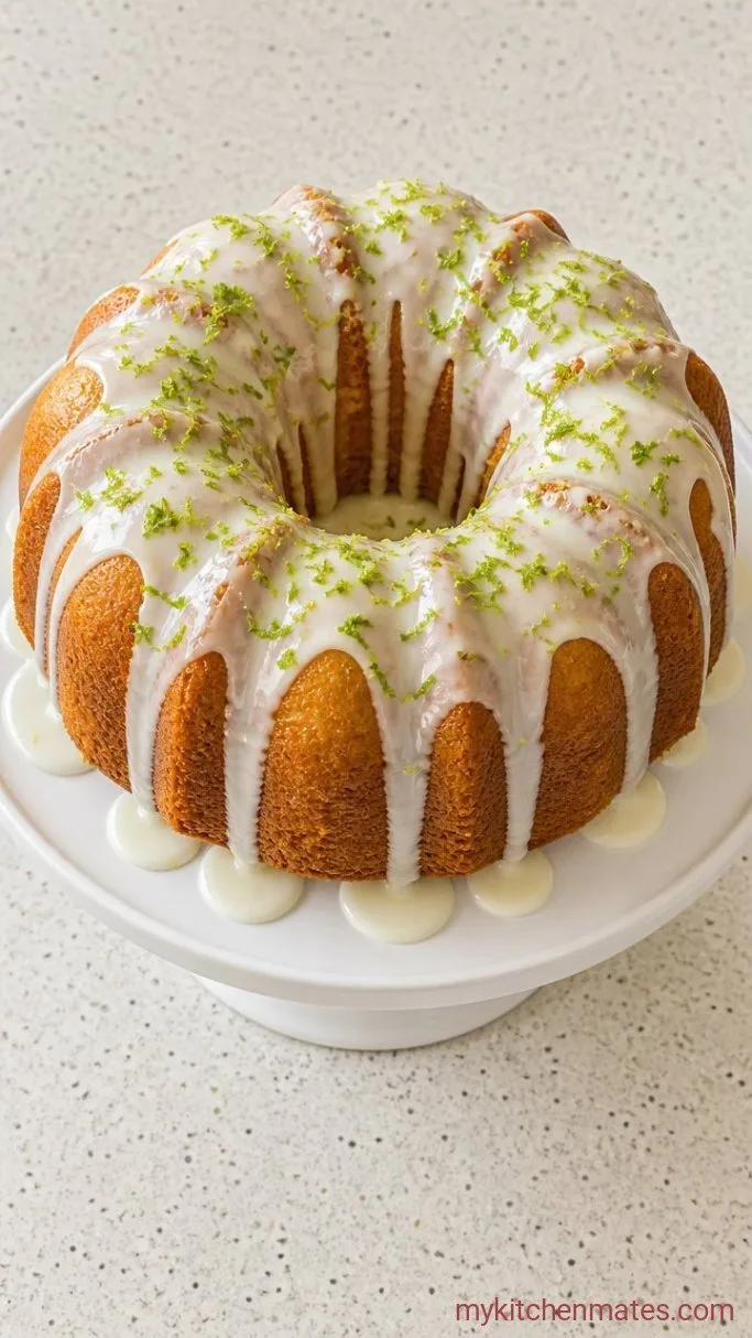 Tart and Moist Key Lime Bundt Cake with Lime Glaze Step 6: Drizzle and Garnish