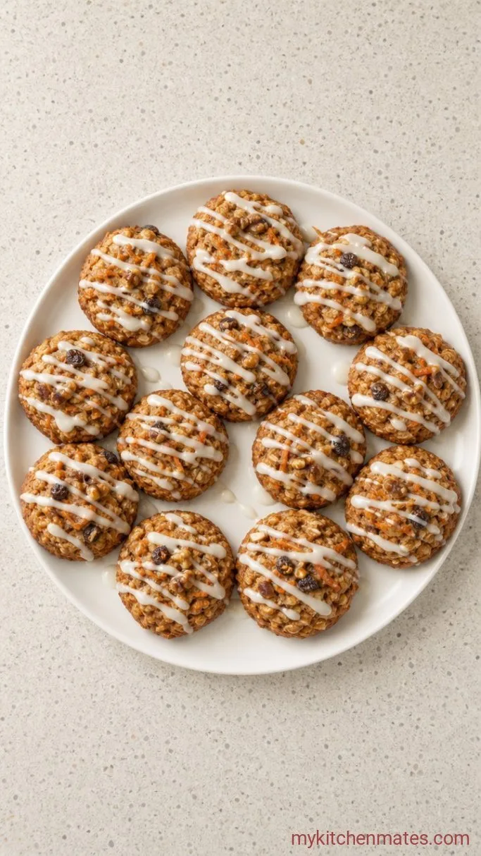 Soft & Chewy Carrot Cake Oatmeal Cookies Step 6: Drizzle and serve
