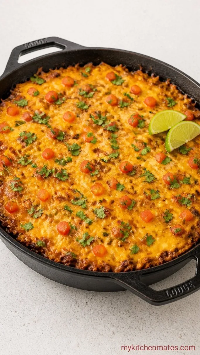 Cheesy Taco Potato Casserole Step 6: Finish with Fresh Toppings