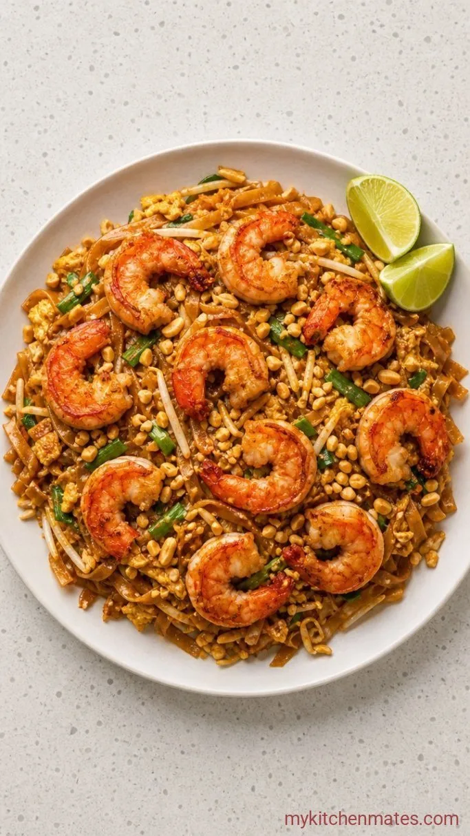 30-Minute Shrimp Pad Thai That Tastes Like the Real Deal Step 6: Finish with Peanuts and Lime
