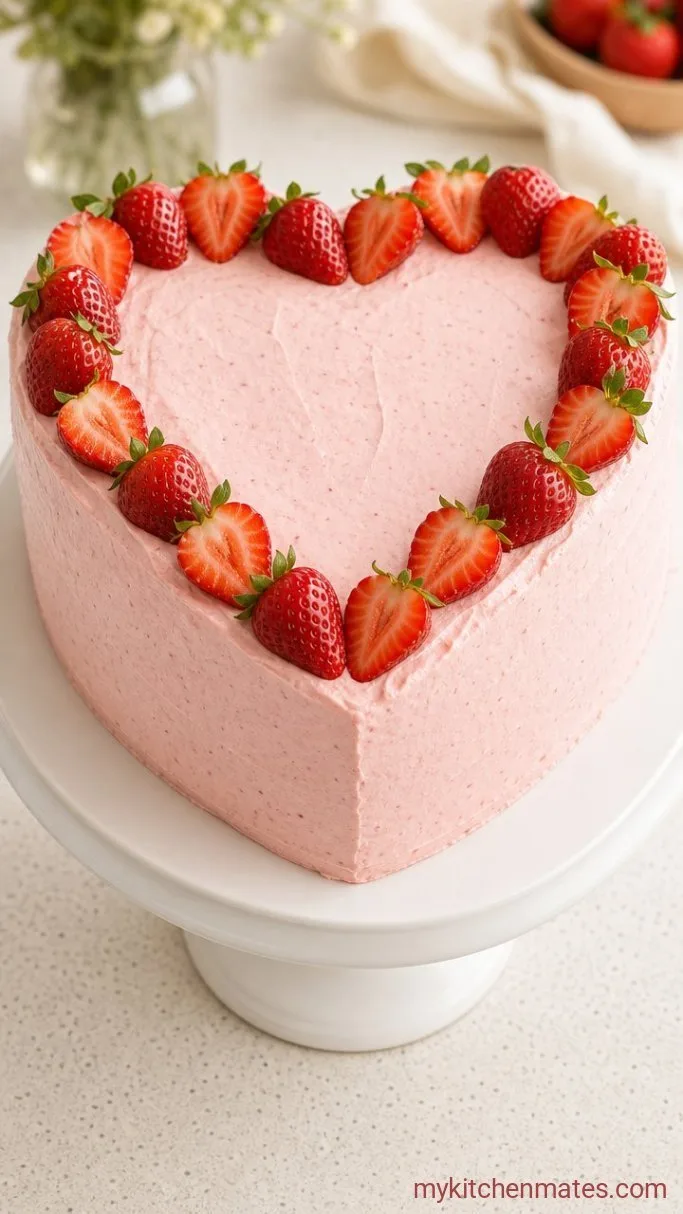 Step 6: Frost and Decorate the Heart Cake