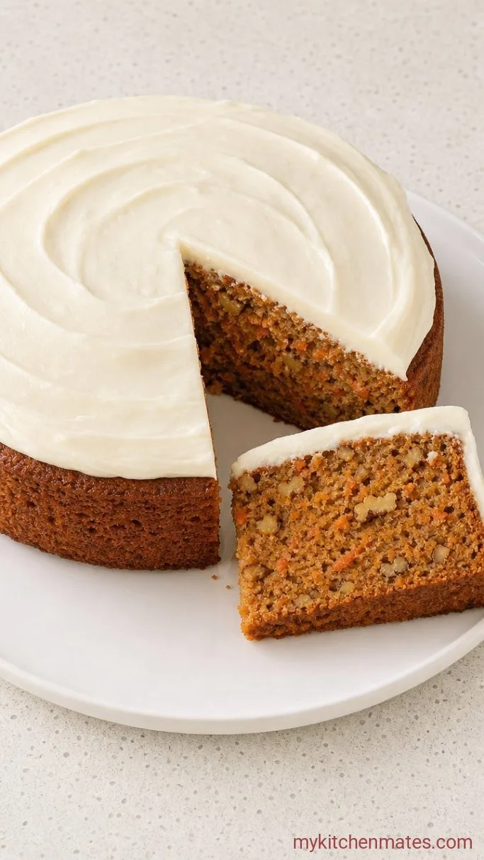 Moist Sourdough Carrot Cake with Cream Cheese Frosting Step 6: Frost and Slice