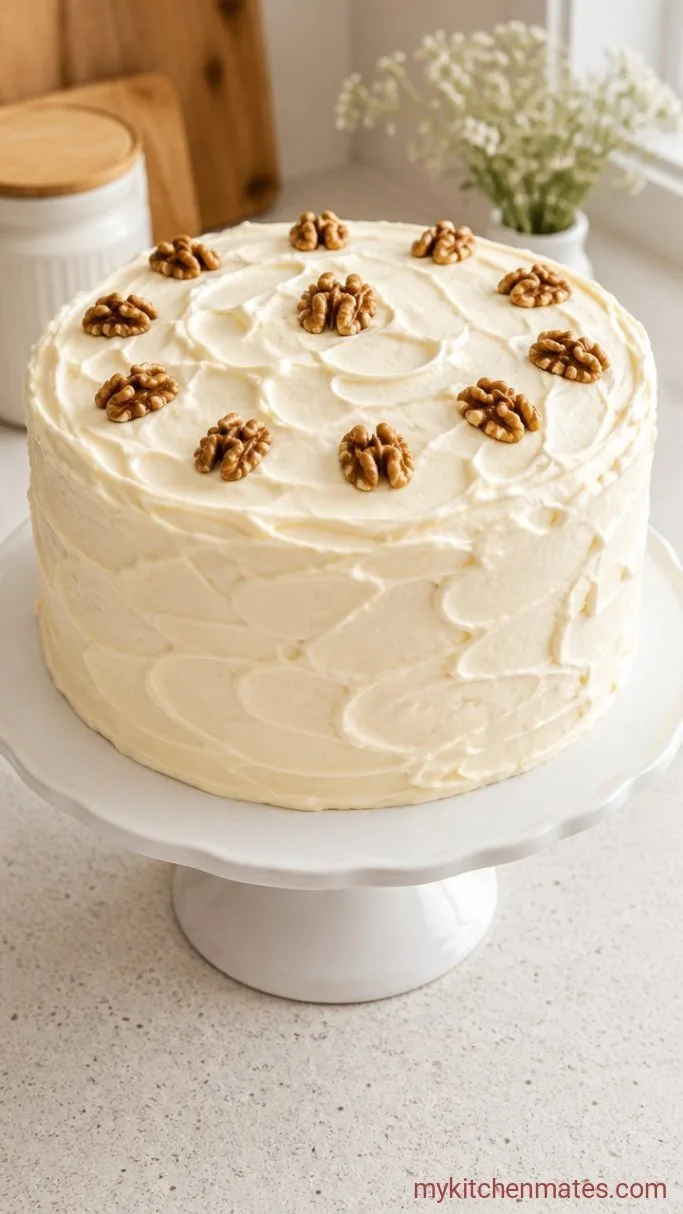 Brown Butter Carrot Cake with Cream Cheese Frosting Step 6: Frost the Cake
