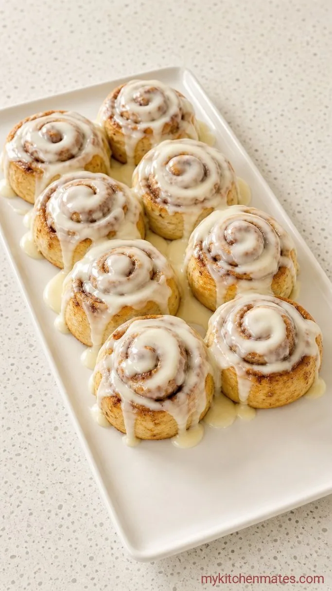 Quick High-Protein Cottage Cheese Cinnamon Rolls Step 6: Frost the Rolls