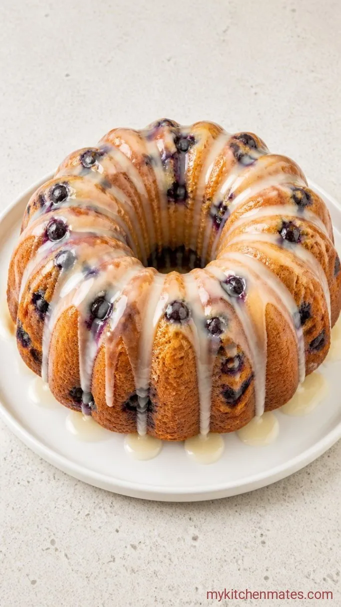 Moist Blueberry Bundt Cake Step 6: Glaze and Serve