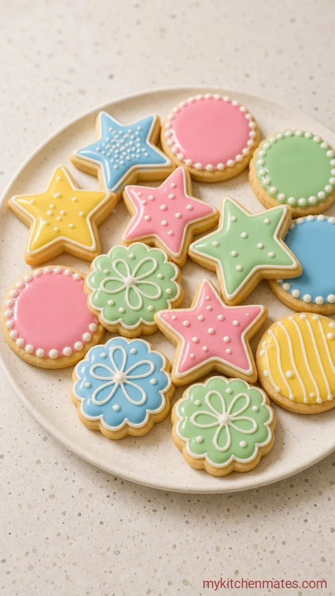 Soft Sugar Cookies with Royal Icing (No Spread) Step 6: Ice and Decorate the Cookies