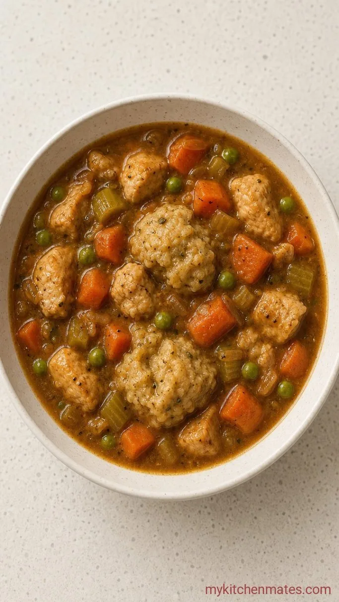Creamy Gluten-Free Chicken and Dumplings Step 6: Ladle and Garnish