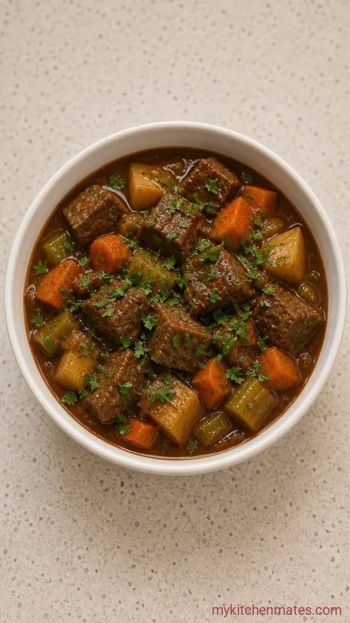 Dutch Oven Beef Stew (Oven-Braised for Fall-Apart Beef) Step 6: Ladle and Garnish