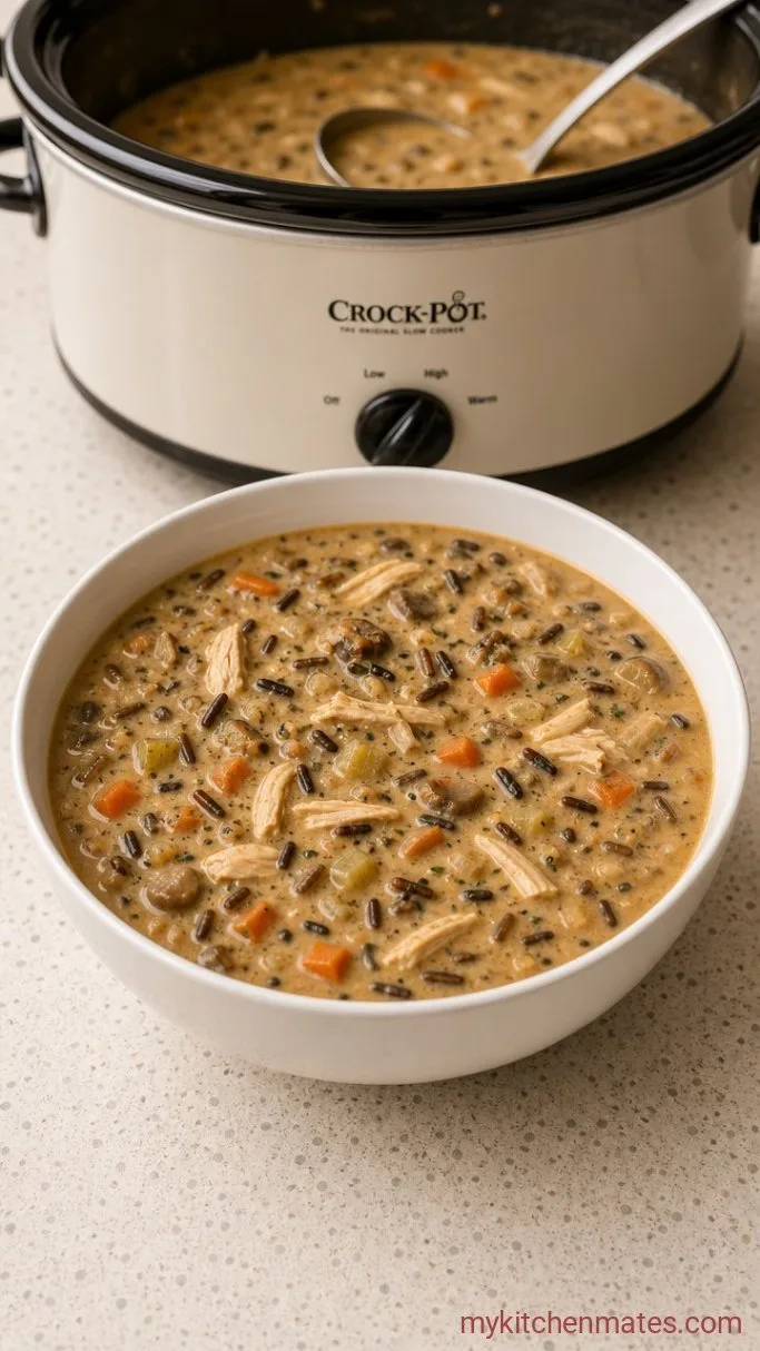 Creamy Crockpot Chicken Wild Rice Soup Step 6: Ladle and Serve