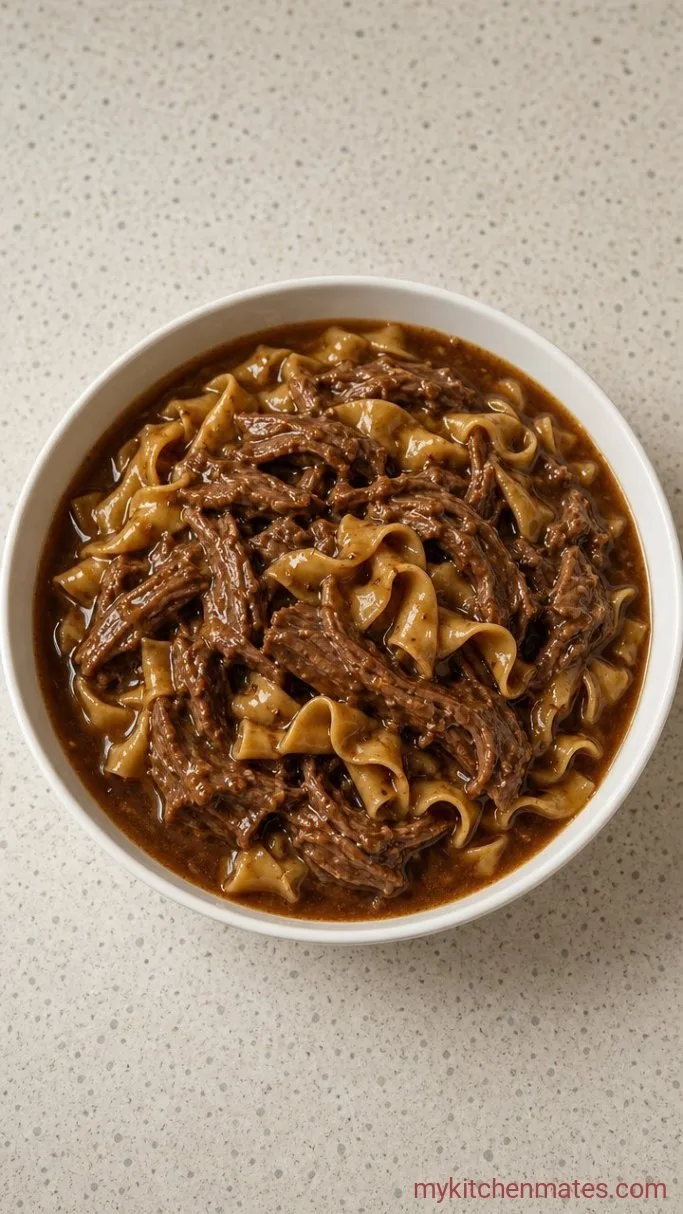 One-Pot Beef and Noodles That Falls Apart Tender Step 6: Ladle and Serve