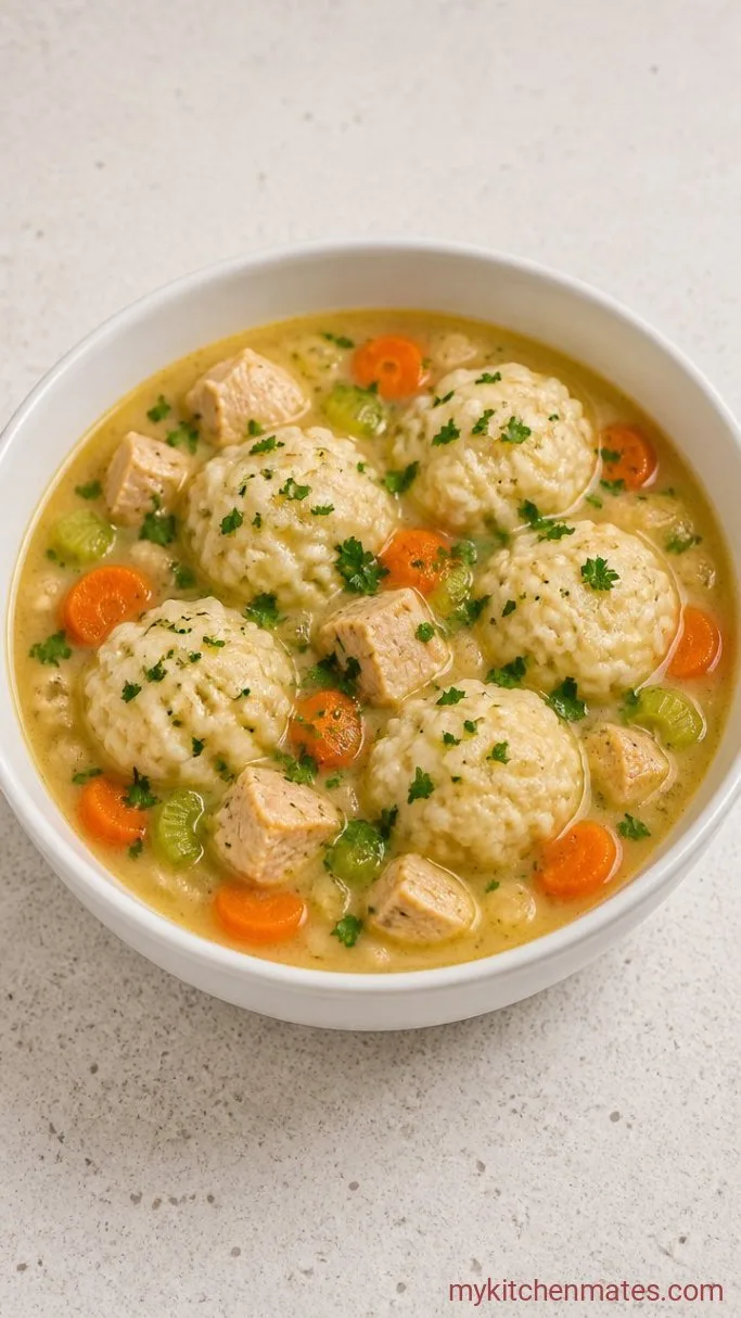 Stovetop Chicken and Dumplings Soup Step 6: Ladle and Serve