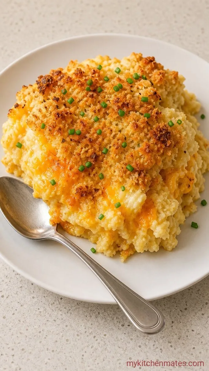 Make-Ahead Mashed Potato Casserole Step 6: Scoop and Serve