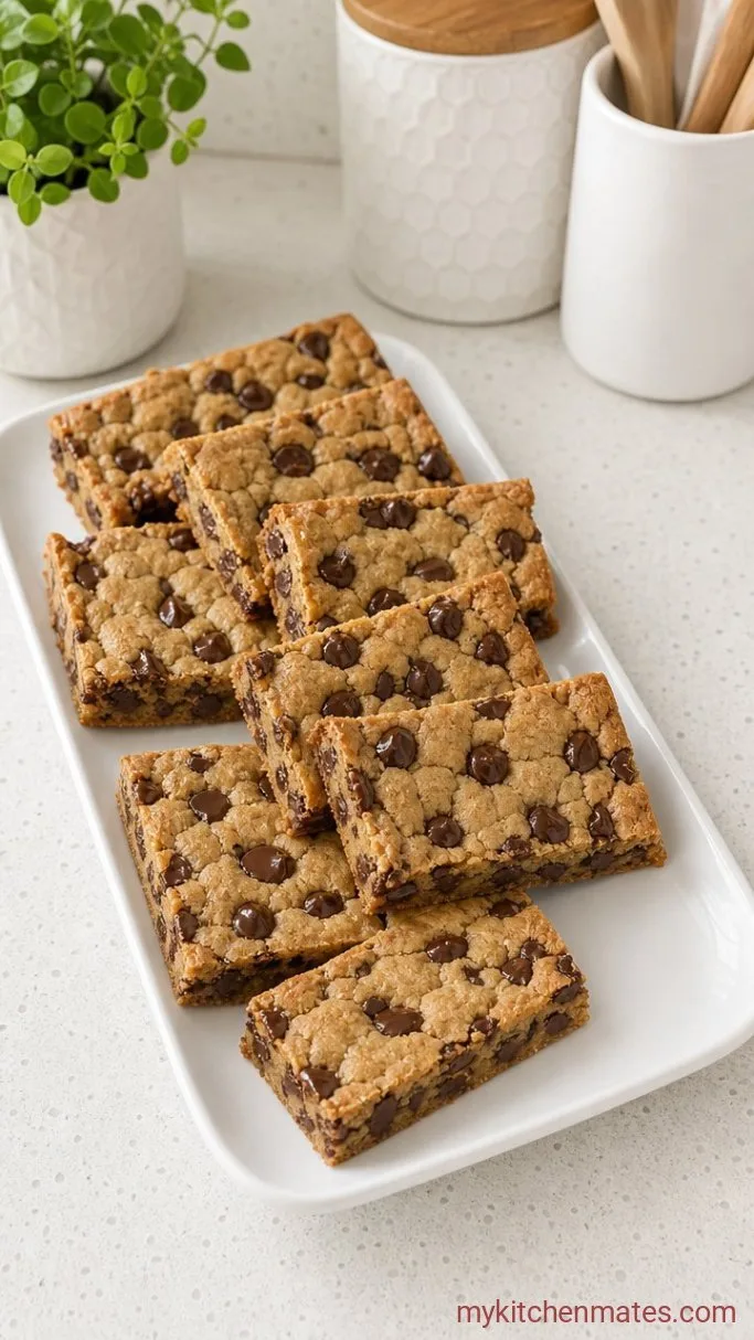 Soft and Chewy Sheet Pan Chocolate Chip Cookies Step 6: Slice and Serve the Cookies