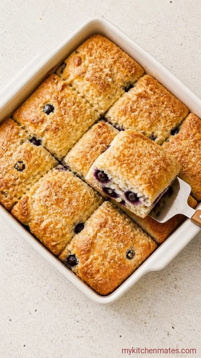 Blueberry Butter Swim Biscuits Step 6: Slice and Serve Warm