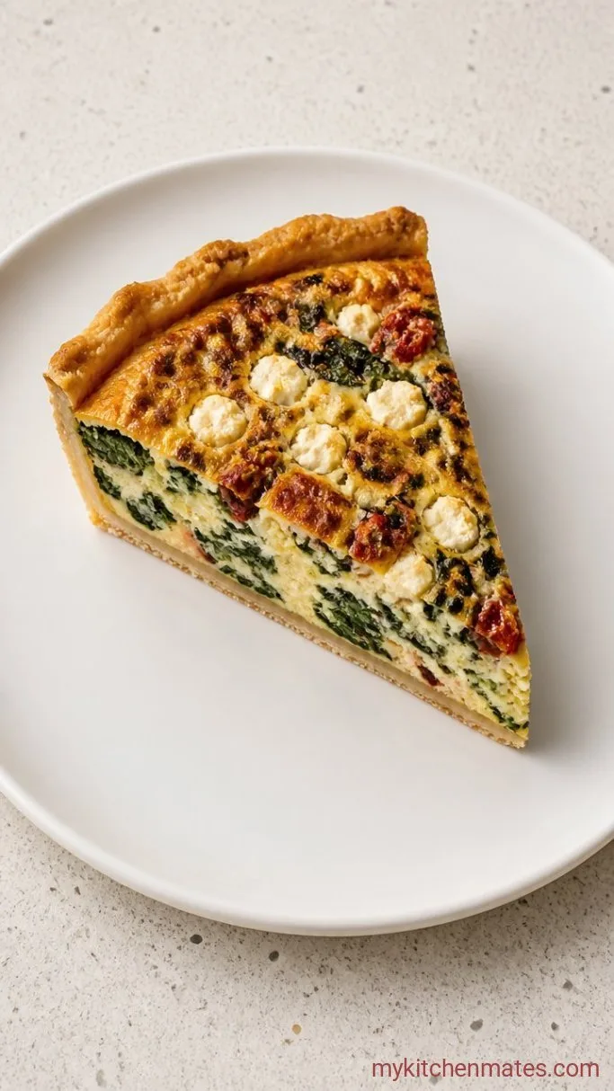 Creamy Feta Quiche with Spinach Step 6: Slice and Serve