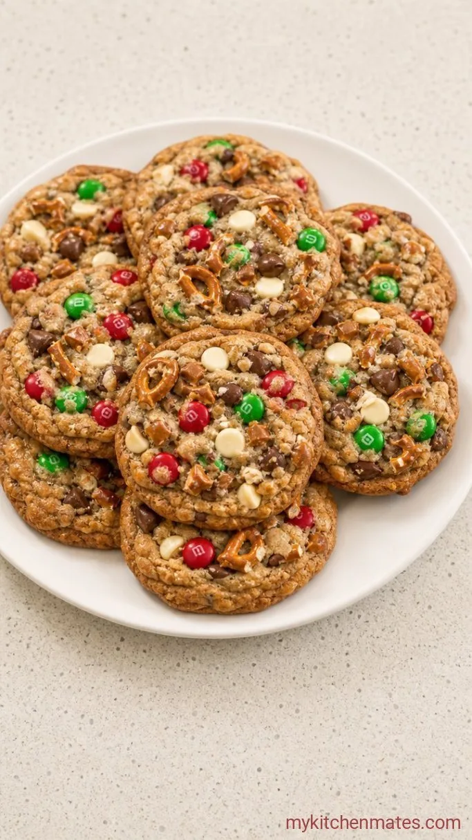 Christmas Kitchen Sink Cookies Step 6: Transfer the Cookies and Serve