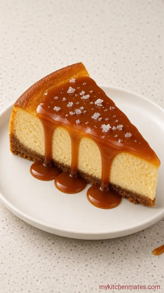 Salted Caramel Cheesecake That Stays Creamy for Days Step 7: Drizzle and Slice