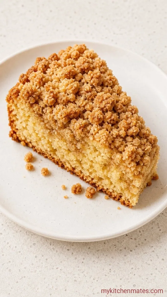 Sour Cream Streusel Coffee Cake Step 7: Slice and Serve
