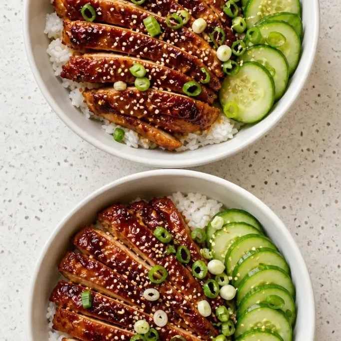 Sticky Chicken Rice Bowl