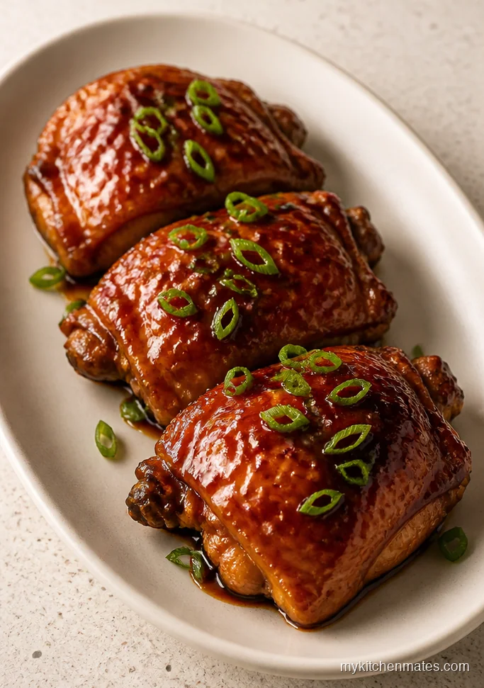 Sticky Honey BBQ Chicken Thighs