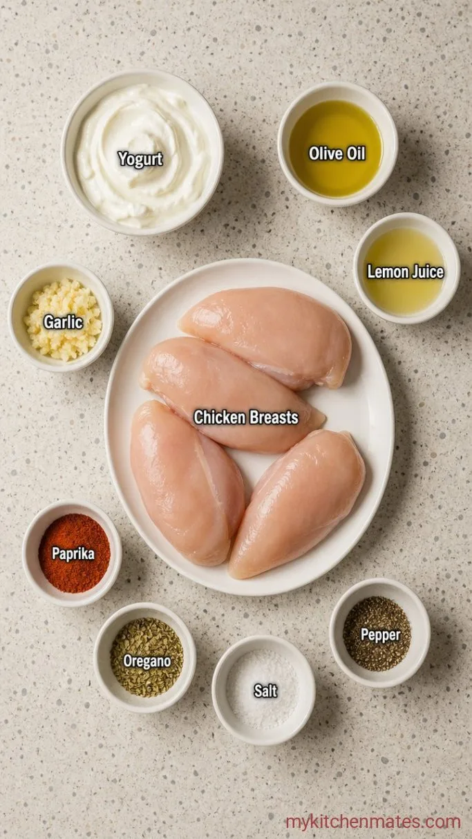 Juicy Stovetop Grilled Chicken with Char Marks Ingredients