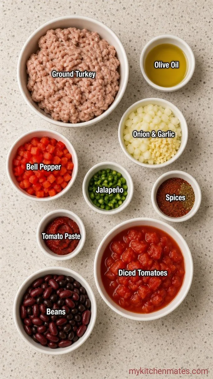 30-Minute Stovetop Turkey Chili Ingredients