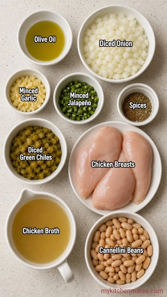 One-Pot Stovetop White Chicken Chili Ingredients