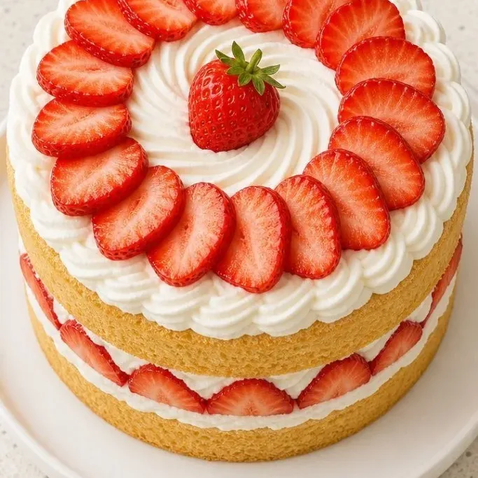 Fluffy Strawberry Bento Cake (Small Batch, 6-Inch Pan) Strawberry Bento Cake
