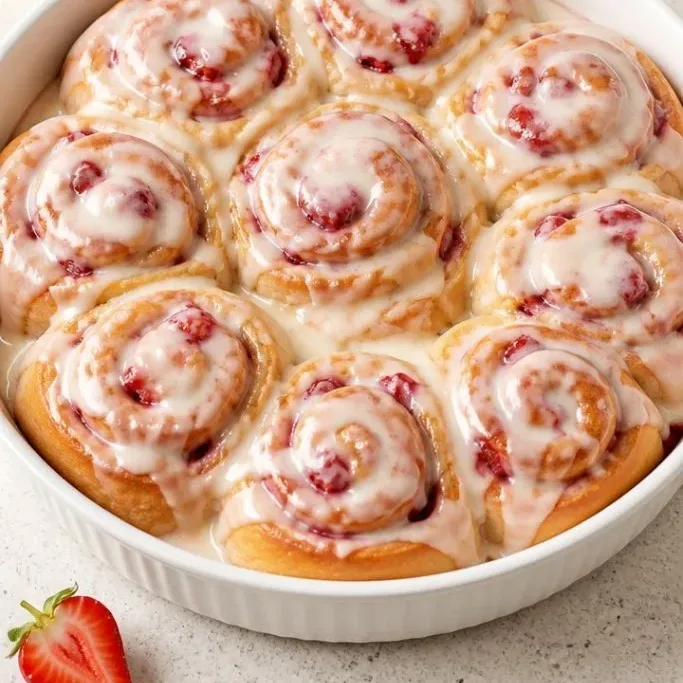 Strawberry Cinnamon Rolls