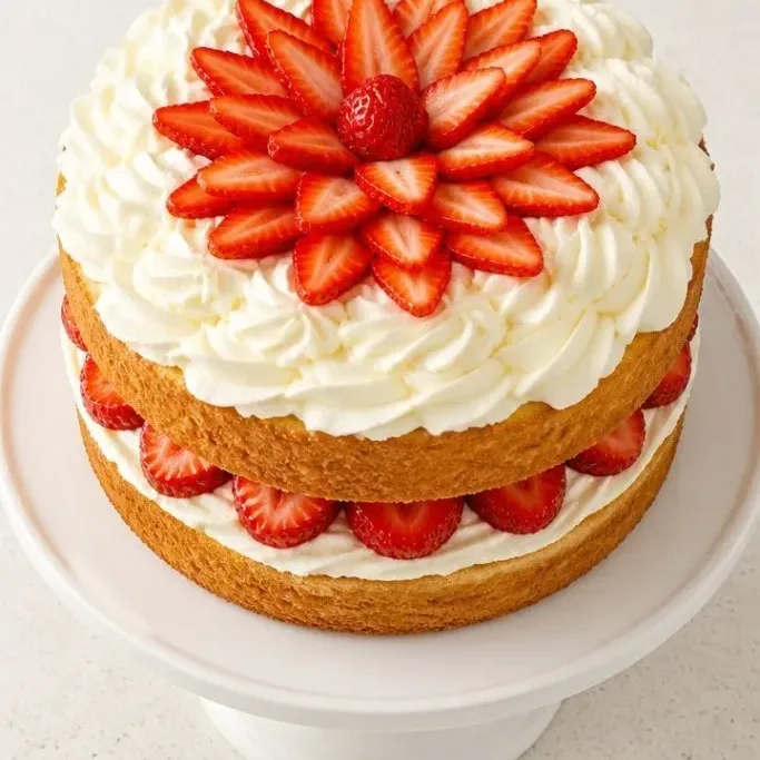Strawberry Cream Cake