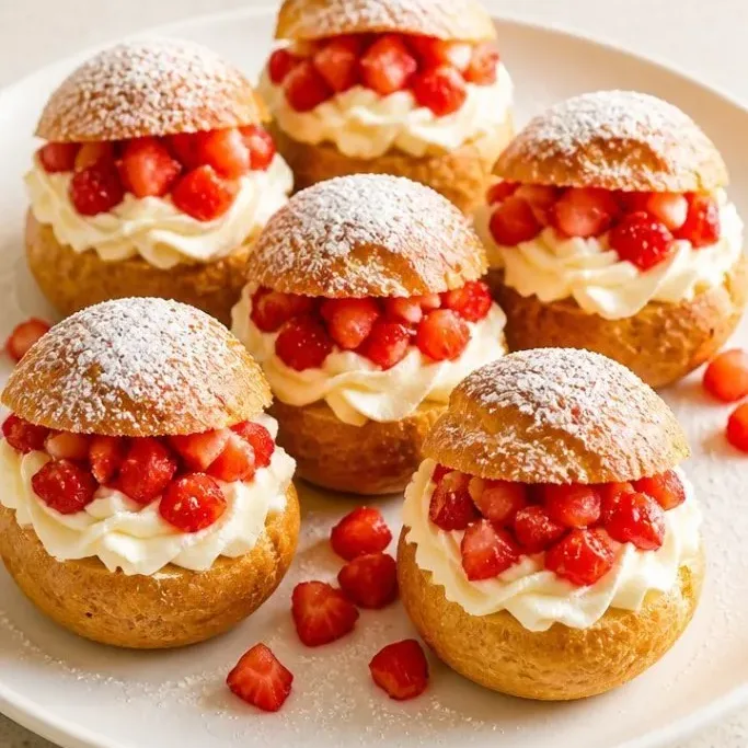 Strawberry Cream Puffs