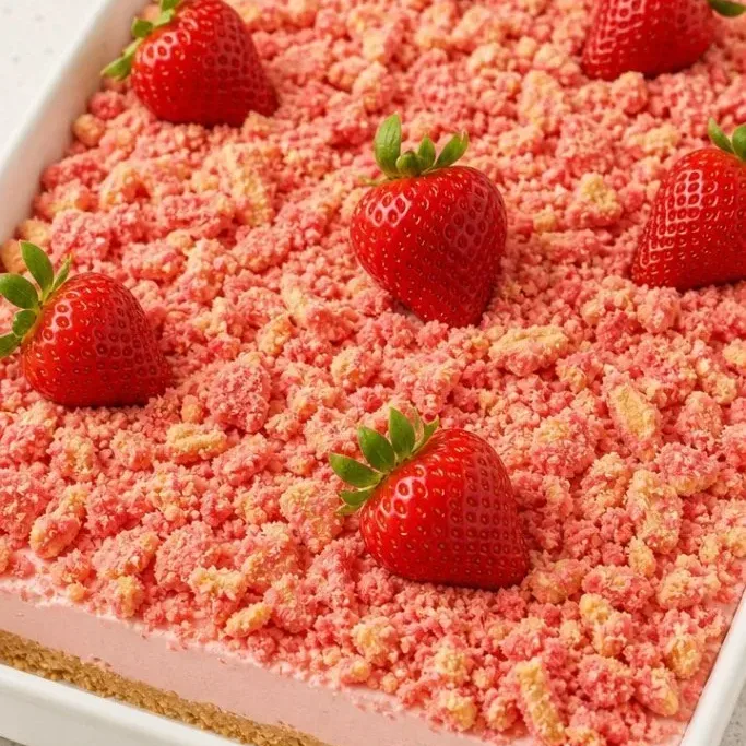 Strawberry Crunch Cake