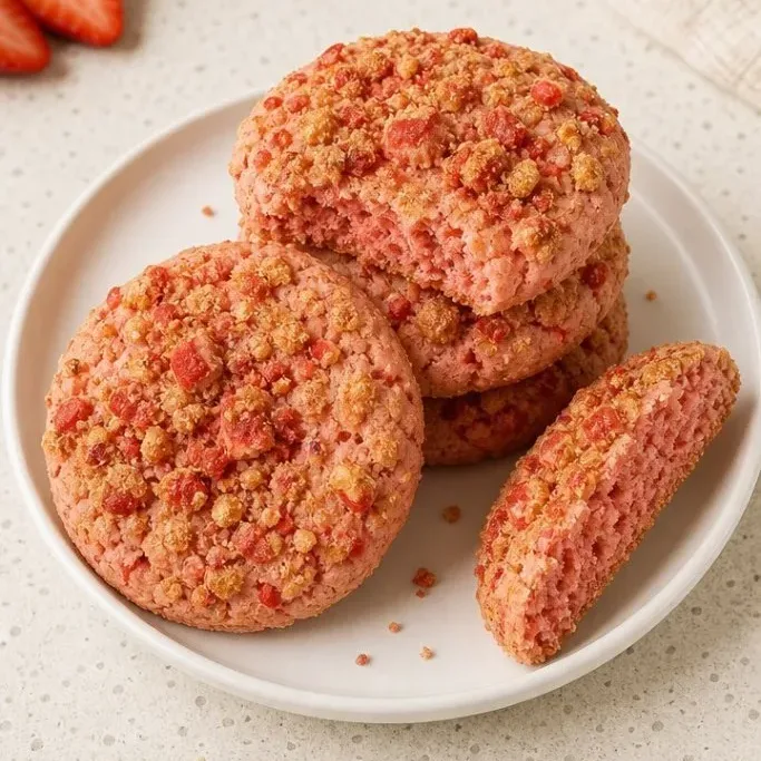 Strawberry Crunch Cookies