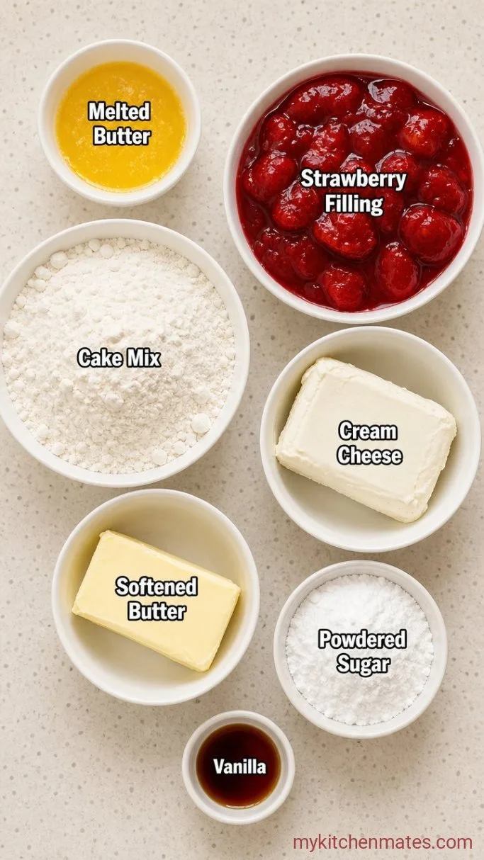 Easy Strawberry Earthquake Cake Ingredients