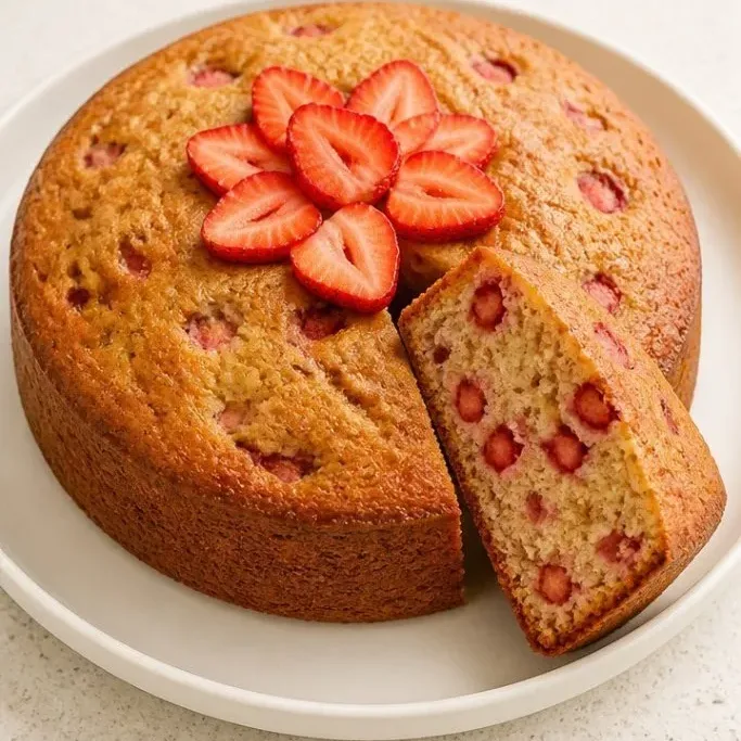 Strawberry First Birthday Cake