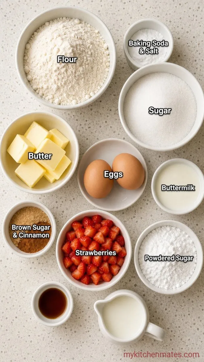 Easy Strawberry Honeybun Cake Ingredients