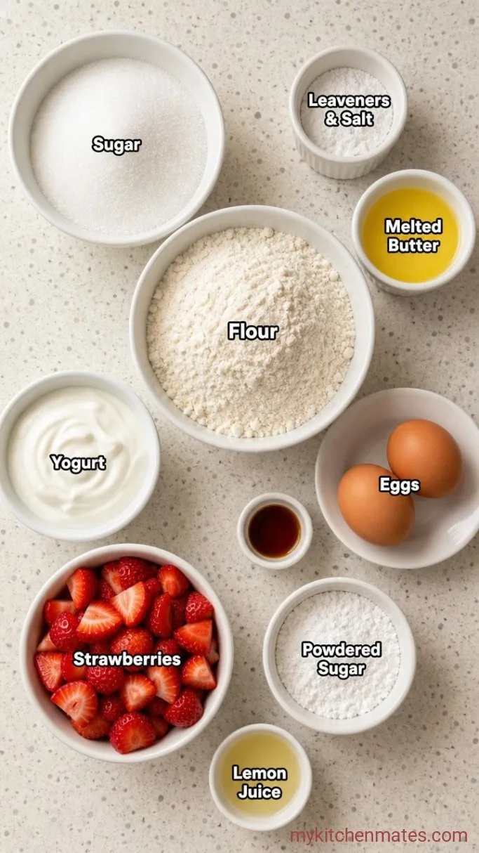 Easy Strawberry Loaf Cake Ingredients