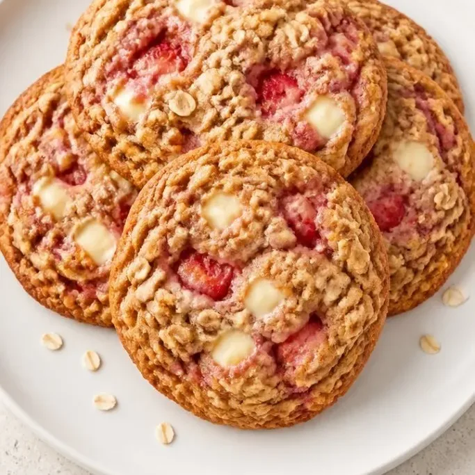 Chewy Strawberry Oatmeal Cookies Strawberry Oatmeal Cookies