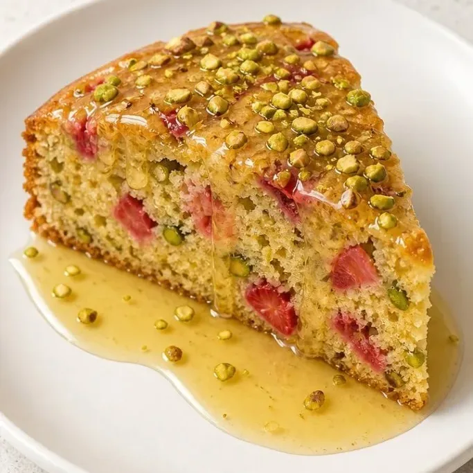 Strawberry Pistachio Cake