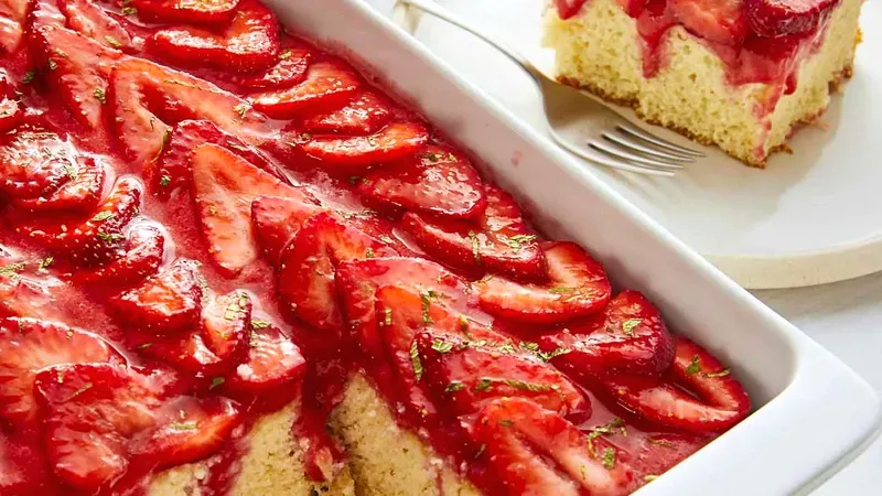 Strawberry Poke Cake Food photo of Strawberry Poke Cake