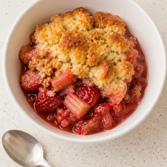 5-Ingredient Strawberry Rhubarb Dump Cake Strawberry Rhubarb Dump Cake