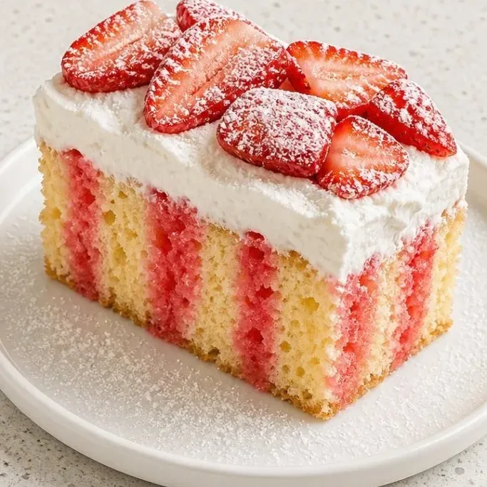 Strawberry Shortcake Poke Cake