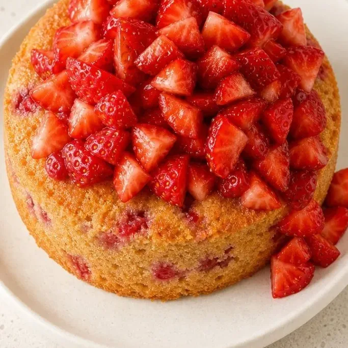Soft Strawberry Smash Cake (No Refined Sugar) Strawberry Smash Cake