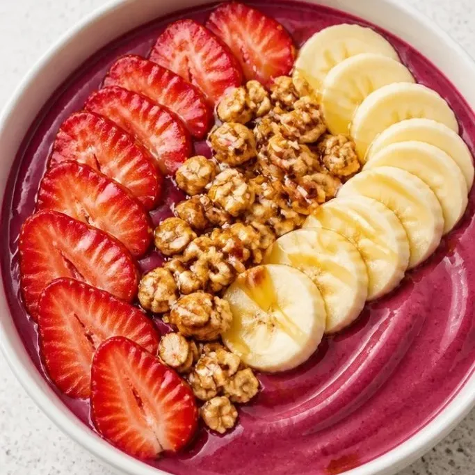5-Minute Thick Strawberry Smoothie Bowl Strawberry Smoothie Bowl