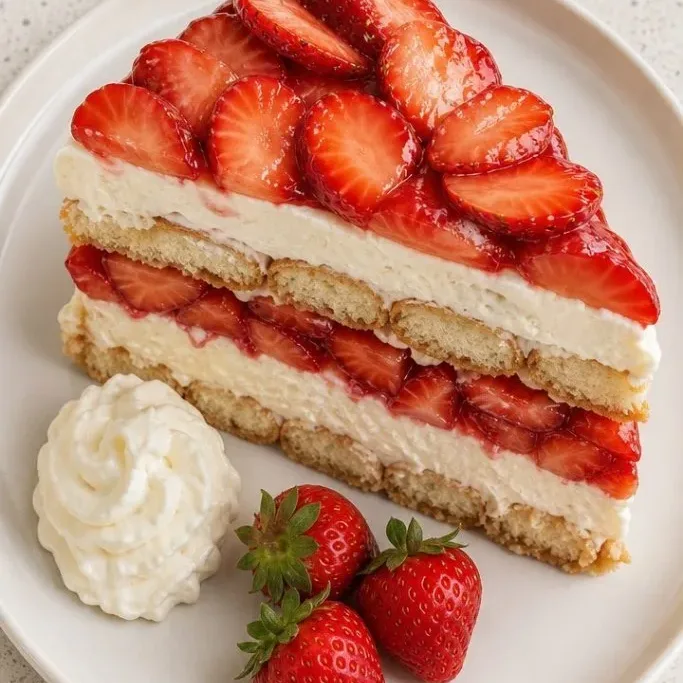 Strawberry Whipped Cream Cake