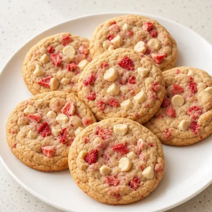 Chewy Strawberry White Chocolate Chip Cookies Strawberry White Chocolate Chip Cookies