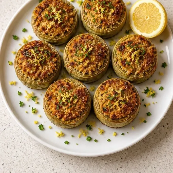 Crispy Cheesy Stuffed Artichoke Bottoms Stuffed Artichoke Bottoms