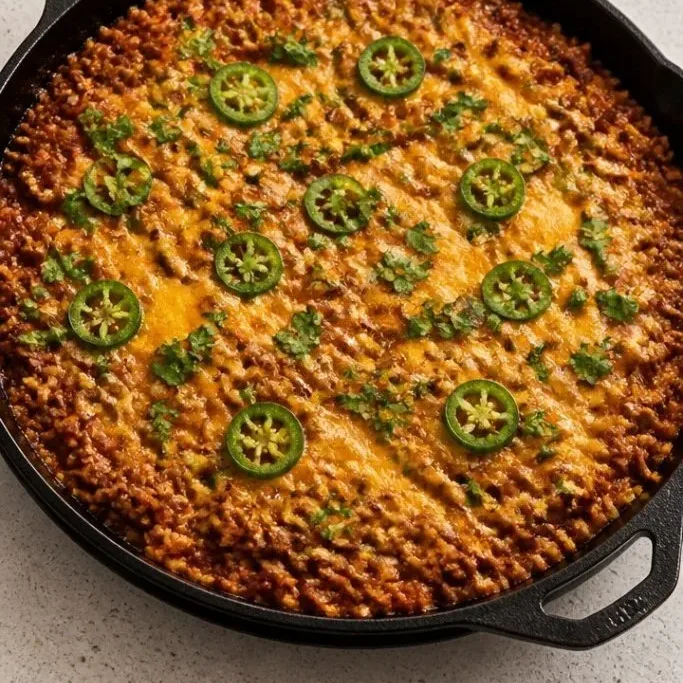 Stuffed Bell Peppers Ground Beef and Rice Skillet