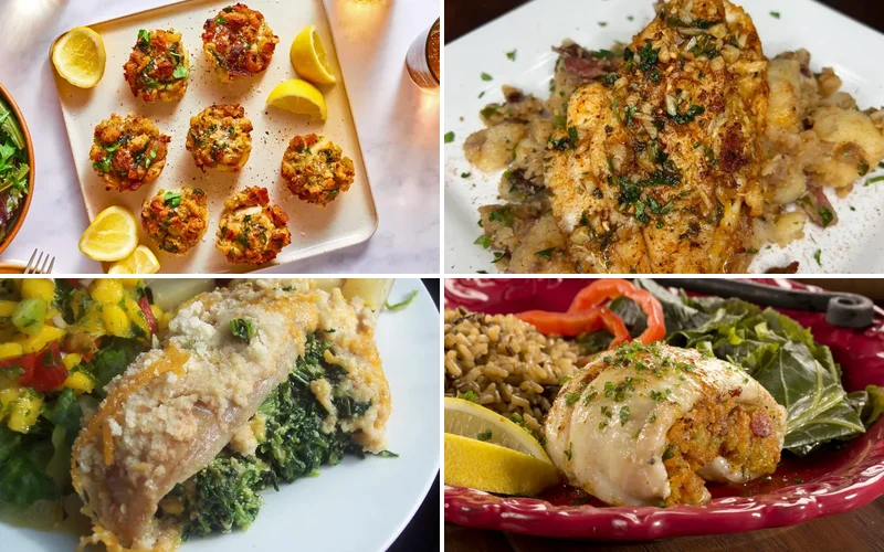10 Delicious Stuffed Catfish Recipes to Impress Your Dinner Guests stuffed-catfish-recipes collage